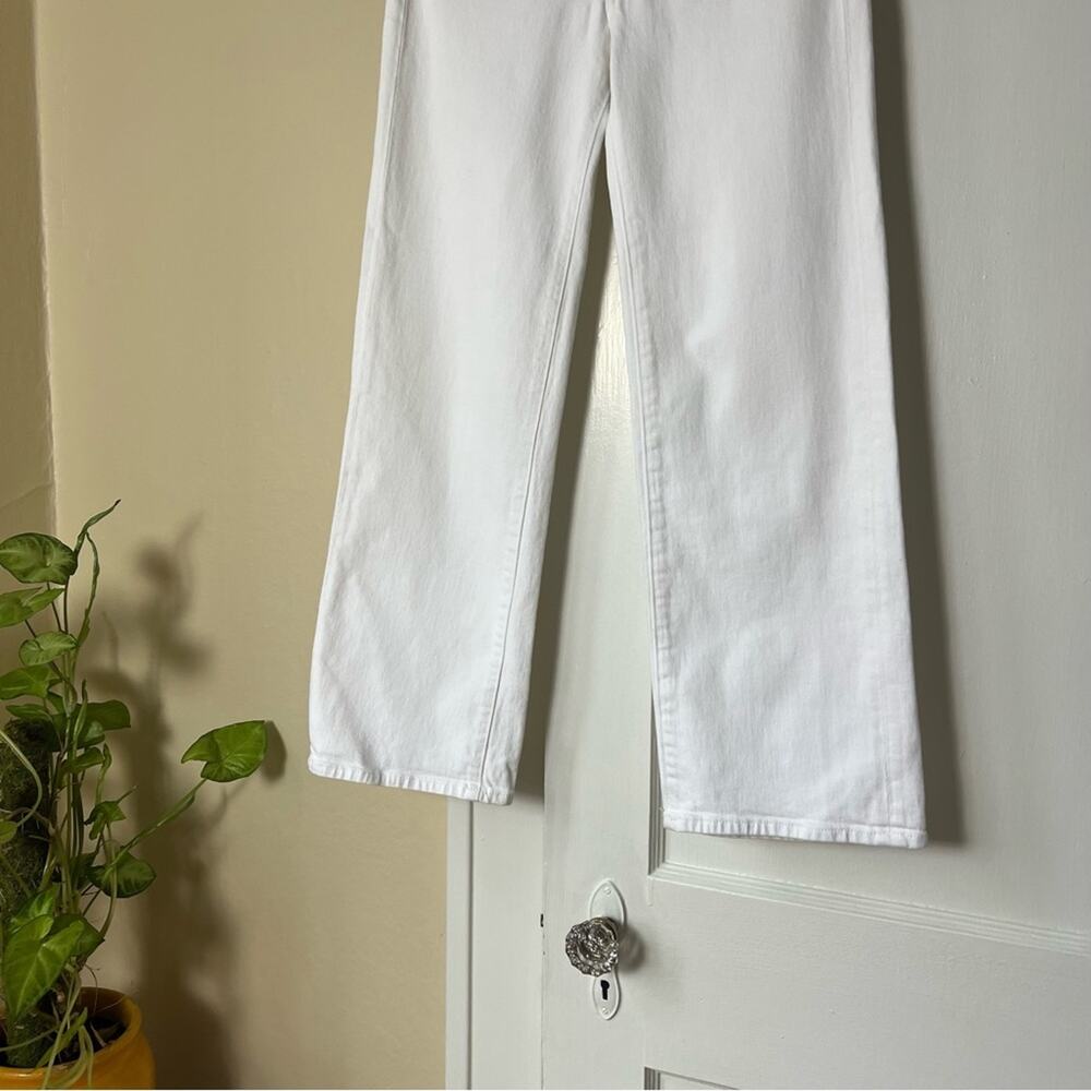 Edwin Marli Wide Leg High Rise Ankle Jeans In Eggshell - Picture 4 of 9